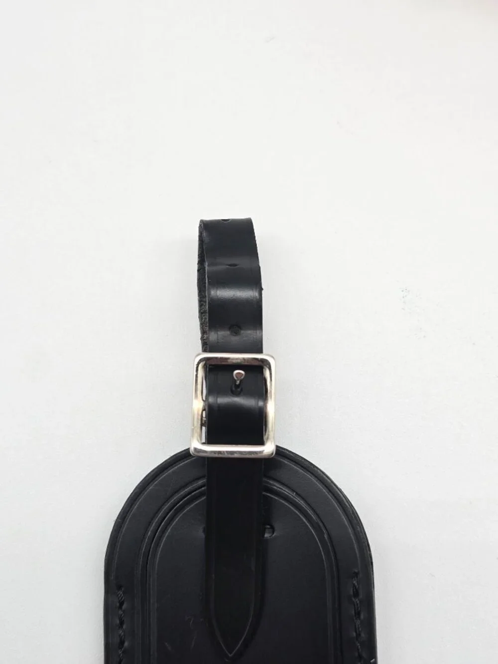 Authentic Louis Vuitton Black Luggage Tag Silver Hardware LV Box